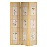 3 Panel Room Divider in Natural