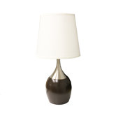 Touch-On Table Lamp in Espresso and Silver