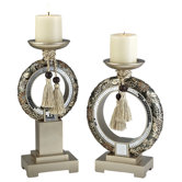 Chrysanthemum 2 Piece Candle Holder Set