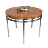 Metropolitan Designer Prep Table with Butcher Block Top
