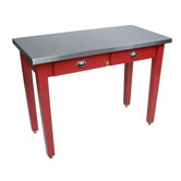 Cucina Americana Milano Prep Table with Stainless Steel Top