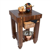 American Heritage Gathering Prep Table with Butcher Block Top