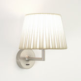 Appa Wall Light in Matt Nickel / White