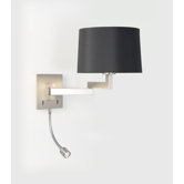 Momo Swing-arm LED Wall Light in Matt Nickel