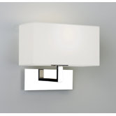 Astro Lighting Park Lane Wall Bracket in Polished Nickel with White Shade