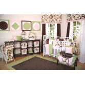 Modern Baby Girl Caffe Crib Bedding Collection