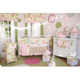 Minky Pink Bubbles Crib Bedding Collection
