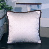 Blue Chocolate Pillow in Ivory