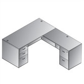 Napa L-Shaped Straight Front Desk