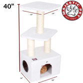 40" Bungalow Sherpa Cat Tree