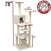 78" Bungalow Sherpa Cat Tree