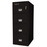 1 Hr Fireproof Key Lock 4 Drawer Letter File Safe