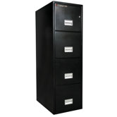 1 Hr Fireproof Key Lock 4 Drawer Letter File Safe