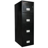 1 Hr Fireproof Key Lock  4 Drawer Letter File Safe