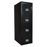1 Hr Fireproof Key Lock 4 Drawer Letter File Safe