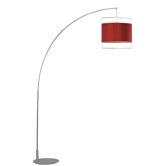 Passion Arc Floor Lamp in Chrome/Satin Nickel