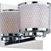 Mesh One Light Wall Sconce in Polished Chrome