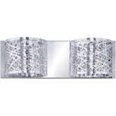Inca Two Light Bath Vanity in Polished Chrome