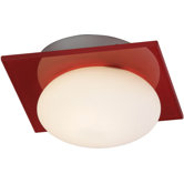 Buttons 1 Light Semi Flush Mount