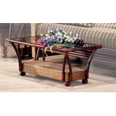 Rattan Floral Tulip Coffee Table
