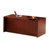 Corsica Single Pedestal Executive Desk with Straight Front