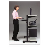 Soho Fully Adjustable Mobile Computer Table, 32W X 31D X 50H