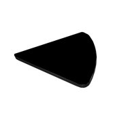 60&deg; Pie 1" H x 18"-30" W Desk Connector