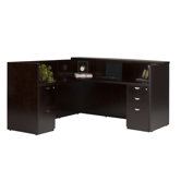 Mira Reception Station with Return and 2 File Pedestals