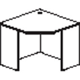 Luminary Corner 48" Return Desk with Combo Pedestals