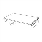 ARC Rotary File Pull-Out Reference 24" W x 12" D Desk Shelf