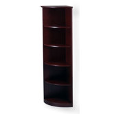 Corsica 68" H Five Shelf Quarter Round Bookcase