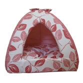 Leaf Tent Pet Bed in Pink