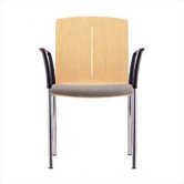 Zag Four Leather Guest Side Chair