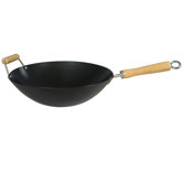 Spice 34 cm Non-Stick Wok Standard Gauge Wood Handle