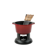 Classic Fondue Set with 6 Forks in Chilli Red