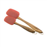 2 Piece Silicone Spoonula Set, 10" & 13" in Red