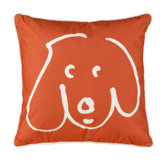 Doodle Dog Persimmon Pillow