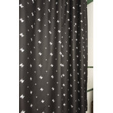 Black Skullstar Shower Curtain