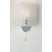 Modern Glass Wall Light in Chrome