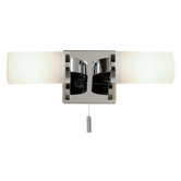 Wall Light with Pull Switches in Chrome