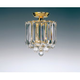 Two Light Pendant in Brass