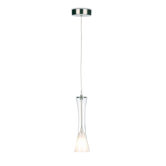One Light Halogen Pendant in Satin Chrome