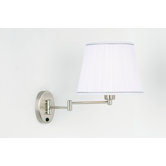 Swing Arm Wall Lamp in Satin Chrome
