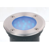 Blue Well Light in Stainless Steel