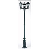 Triple Lamp Post in Matt Black