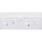 Four Light Semi Flush Mount in White