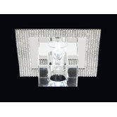 Contemporary Flush Ceiling Fitting in Crystal