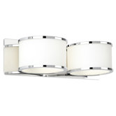 Two Light Bath Vanity in Polished Chrome