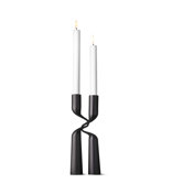 Powder-Lacquered Steel Double Candlestick