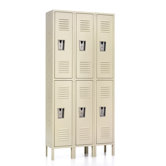 Quick Ship: Standard Locker - Double Tier - 3 Sections (Unassembled)